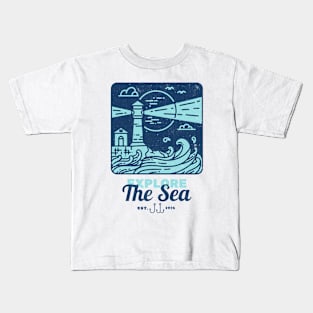 Explore The Sea Lighthouse nautical Kids T-Shirt